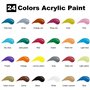 24 x 25 ml de pigments + 6 pinceaux