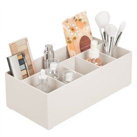 mDesign rangement cosmétiques pour lavabos ou table de maquillage – panier de salle de bain en plastique sans BPA pour maquillag