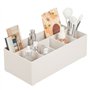 mDesign rangement cosmétiques pour lavabos ou table de maquillage – panier de salle de bain en plastique sans BPA pour maquillag