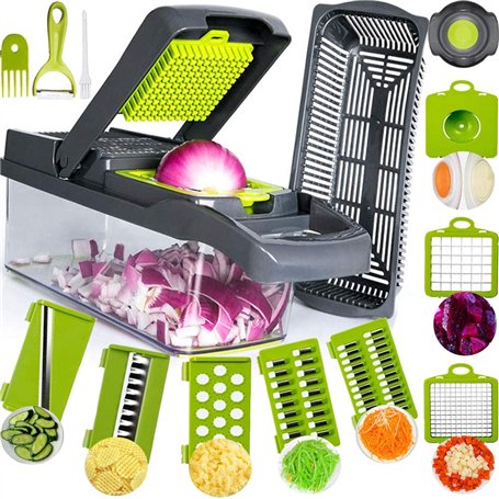 SAIAOBO Mandoline Coupe-Légumes 13 en 1