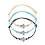 vintage réglable délicate textile cheville en cuir cordon bracelets c