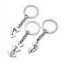 argent en acier inoxydable Puzzle coeur pendentif porte-