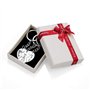 3 porte-clés avec gravure Mom Little Sister Big Sister pour la famille, argent en acier inoxydable Puzzle coeur pendentif porte-