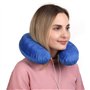 JAHEMU Oreillers de Voyage Gonflable Coussin de Voyage Pliable Cervical Oreiller Cou Support Travel Pillow Inflatable Neck Cushi