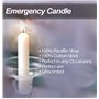 Bougies d'urgence – Lot de 24 bougies courtes blanches – Non parfumées – Bougies d'urgence pour la maison et le kit d'urgence