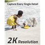 eufy Security Floodlight Cam 2 Pro, Camera Surveillance WiFi Extérieur, Couverture Panoramique et Inclinaison à 360 Degrés, 2K, 