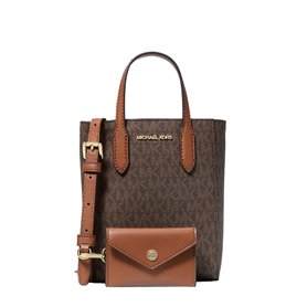 Michael Kors Vincent Extra-Small Logo Crossbody Bag with Card Case Brown
