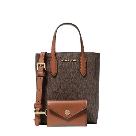 Michael Kors Vincent Extra-Small Logo Crossbody Bag with Card Case Brown