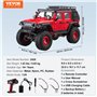VEVOR Voiture Télécommandée Tout-Terrain 4 Roues Motrices, Véhicule RC Enfants Échelle 1:24 avec Éclairage, Batteries Rechargeab