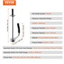 VEVOR Distributeur de film étirable, 30-50 cm, support distributeur de film rétractable de résistance industrielle avec poignée 