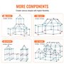 VEVOR Kit de Construction de Fort pour Enfants, 180 pièces, Jouets de Construction STEM pour Enfants de 4 5 6 7 8 Ans et Plus, J
