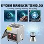 VEVOR Nettoyeur à Ultrasons 2L en Acier Inoxydable Bac Ultrasons Numérique avec Chauffage Temps et Température Réglables Apparei