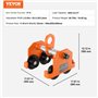 VEVOR Chariot Porte-palan Capacité de Charge 3 T Chariot à Poutre de Poussée Largeur Réglable de 63,5-203,2 mm Chariot à Palan d