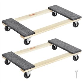VEVOR Chariot de Déménagement 2PCS Déplace Meubles en Bois Capacité de Charge 454 kg Chacun 762x457