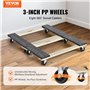 2x130 mm avec 4 Roues Pivota