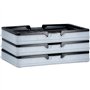 VEVOR Panier de courses pliable, lot de 3, panier à provision en plastique 16 L, avec poignée, 380x255x195 mm, panier de rangeme