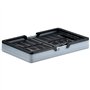VEVOR Panier de courses pliable, lot de 3, panier à provision en plastique 16 L, avec poignée, 380x255x195 mm, panier de rangeme