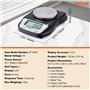VEVOR Balance Analytique Numérique 600 g x 0,01 g, Balance de Laboratoire de Haute Précision avec 6 Unités de Conversion, Balanc