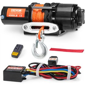VEVOR Treuil Électrique VTT UTV Capacité de Traction 2041 kg 12 V CC