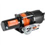 VEVOR Treuil Électrique VTT UTV Capacité de Traction 2041 kg 12 V CC, Corde Synthétique 12 Brins Φ 0,6x1188,7 cm, Guide-câble, T