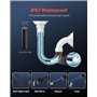 VEVOR Caméra Endoscopique avec Câble Semi-rigide 15 m, Endoscope HD 1920p pour Android et iOS, avec 8 Lumières LED Réglables, Zo