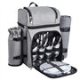 VEVOR Sac à Dos Isotherme pour 4 Personnes, Sac à Dos de Pique-Nique Randonnée Camping, avec Compartiment Isotherme, Porte-Boute