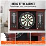 VEVOR Kit Cible de Fléchettes et Armoire Taille Officielle, Armoire à Fléchettes Prêt à Jouer, Jeu de Fléchettes à Pointe en Aci
