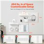 VEVOR Panneau Perforé Mural 280x280 mm Organiseur Garage en Plastique avec 4 Panneaux Perforés, Accessoires, Kit Rangement d'Out