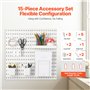 VEVOR Panneau Perforé Mural 280x280 mm Organiseur Garage en Plastique avec 4 Panneaux Perforés, Accessoires, Kit Rangement d'Out