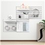 VEVOR Panneau Perforé Mural 280x280 mm Organiseur Garage en Plastique avec 4 Panneaux Perforés, Accessoires, Kit Rangement d'Out