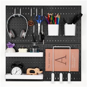 VEVOR Panneau Perforé Mural 280x280 mm Organiseur Garage en Plastique avec 4 Panneaux Perforés