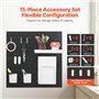 VEVOR Panneau Perforé Mural 280x280 mm Organiseur Garage en Plastique avec 4 Panneaux Perforés, Accessoires, Kit Rangement d'Out