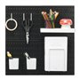 VEVOR Panneau Perforé Mural 280x280 mm Organiseur Garage en Plastique avec 4 Panneaux Perforés, Accessoires, Kit Rangement d'Out
