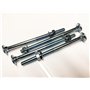 BZP 4.8 Lot de 4 boulons de carrosserie M8 x 200 avec écrous complets et rondelles Forme A DIN 603