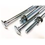 BZP 4.8 Lot de 4 boulons de carrosserie M8 x 200 avec écrous complets et rondelles Forme A DIN 603