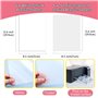 Auihiay 12 feuilles de plastique rétractable imprimables, papiers de films rétractables pour enfants créatifs, 6 blancs et 6 sem
