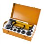 KATSU Perforateur Hydraulique 10T 22-60,5 mm 6 Matrices Emporte-pièces Hydrauliques en Tôle avec Pompe Hydraulique Manuelle pour