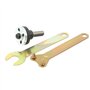 sourcing map Perceuse 10 mm 3/8" Adaptateur de mandrin support de disquee pour meuleuse d'angle 2 Ensembles de clés 3 en 1