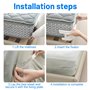 4 Pièces Supports de Draps-Housses pour Coins Kit, Antidérapant Attaches de Draps, Support Clips de Drap de Lit à Angle Ouvert, 