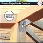 OMIDEAS 12 x Equerre d'assemblage renforcée (90 x 90 x 65 x 2.5) Equerre de Fixation Angle Droit Support en forme de L, Équerre 