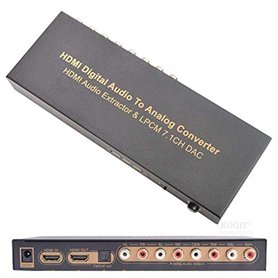 4K HDMI vers HDMI 7.1 Convertisseur Audio DAC Lpcm HDMI Extracteur Audio Optique Numérique Vers Analogique 2CH 5.1CH 7.1CH Sorti