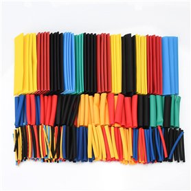 Lot de 328 tubes thermorétractables à rapport de rétrécissement 2:1