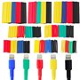 Lot de 328 tubes thermorétractables à rapport de rétrécissement 2:1, manchon de câble thermorétractable, assortiment de câbles d