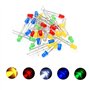 1000pcs Diodes LED, Diode Électroluminescente, Diodes Électroluminescentes à Tête Ronde de 5mm Assorties,1000 pièces blanches.