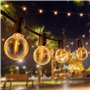 eisaro 19M Guirlande Guinguette Étanche LED Guirlandes Lumineuse Extérieure 30+3 Ampoules G40 Raccordable Décoration pour Annive