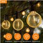 eisaro 19M Guirlande Guinguette Étanche LED Guirlandes Lumineuse Extérieure 30+3 Ampoules G40 Raccordable Décoration pour Annive