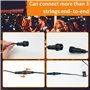 eisaro 19M Guirlande Guinguette Étanche LED Guirlandes Lumineuse Extérieure 30+3 Ampoules G40 Raccordable Décoration pour Annive