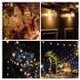 eisaro 19M Guirlande Guinguette Étanche LED Guirlandes Lumineuse Extérieure 30+3 Ampoules G40 Raccordable Décoration pour Annive