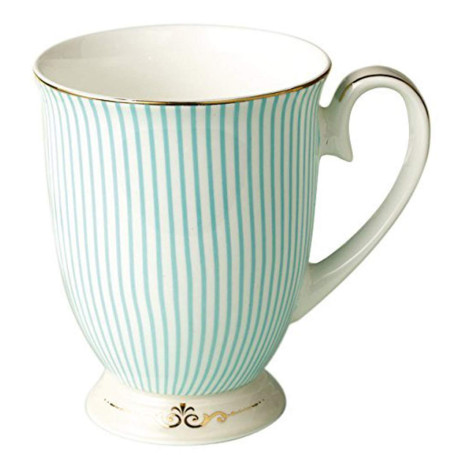 YBK Tech Euro style Coupe & Soucoupe Ensemble Art OS Chine Céramique Thé Café Coupe pour Accueil Cuisine Mariage (Rose bleue)