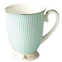 YBK Tech Euro style Coupe & Soucoupe Ensemble Art OS Chine Céramique Thé Café Coupe pour Accueil Cuisine Mariage (Rose bleue)